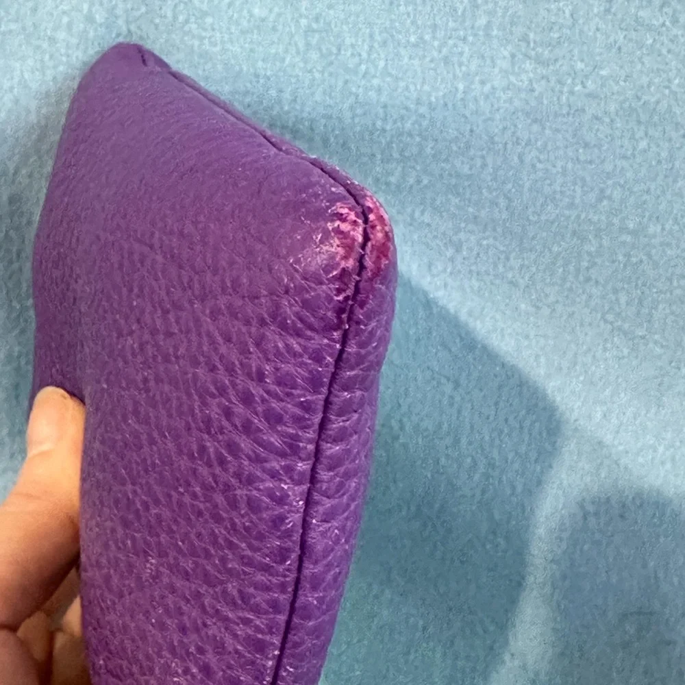 Coach purple leather wristlet /clutch /wallet - Picture 5 of 8